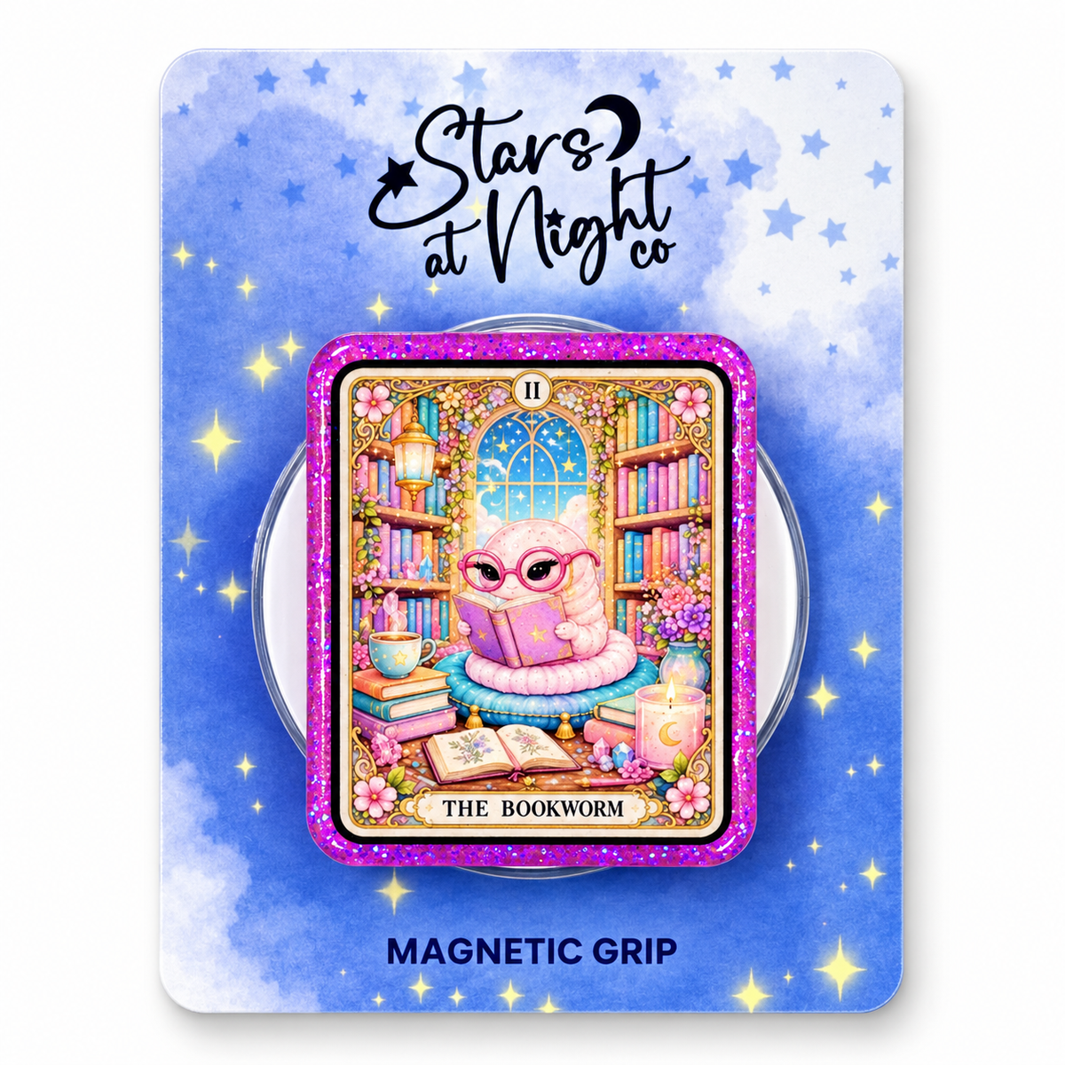 Bookworm Tarot Card Phone Tablet Grip