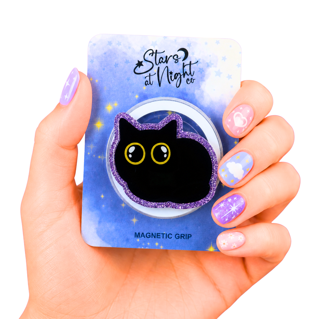 Black Cat Phone Tablet Grip