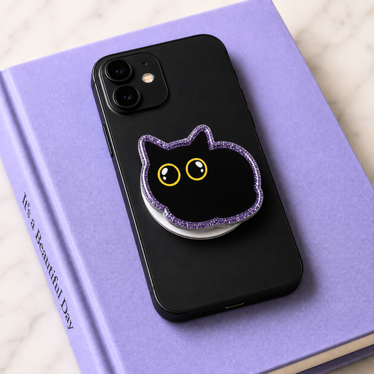 Black Cat Phone Tablet Grip