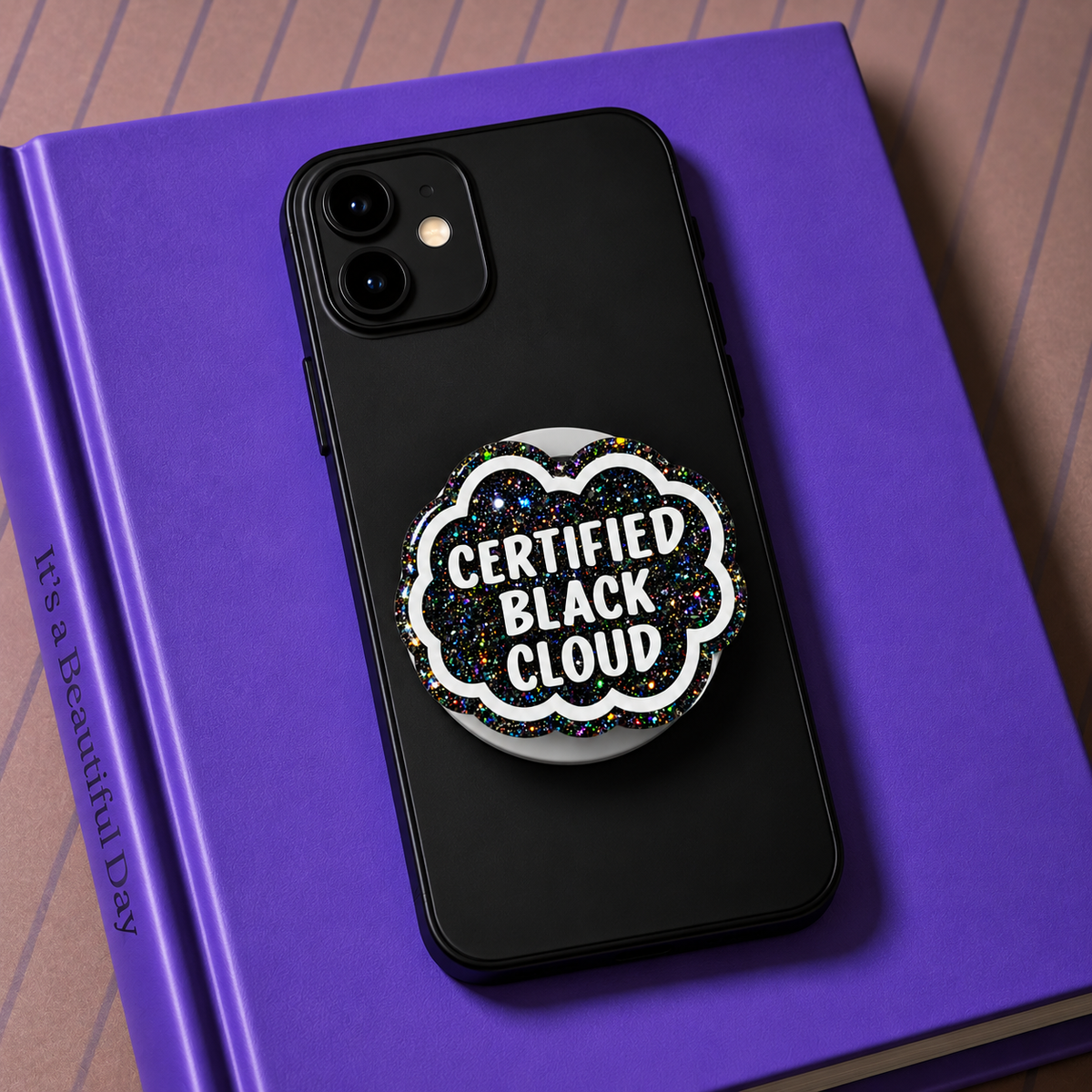 Certified Black Cloud Phone Tablet Grip