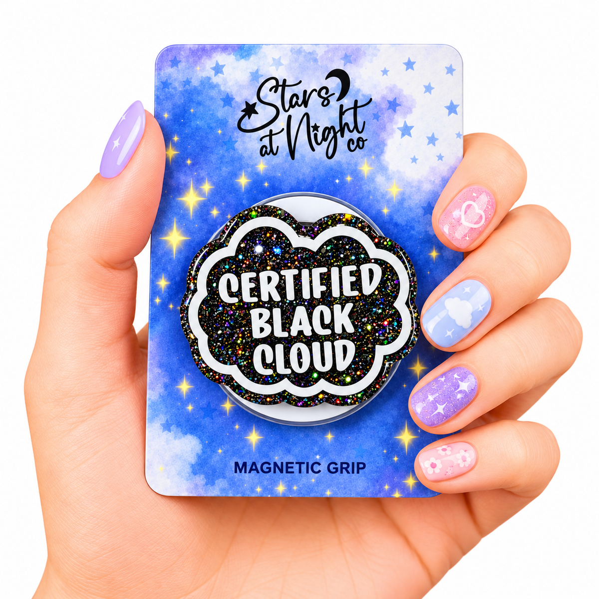 Certified Black Cloud Phone Tablet Grip