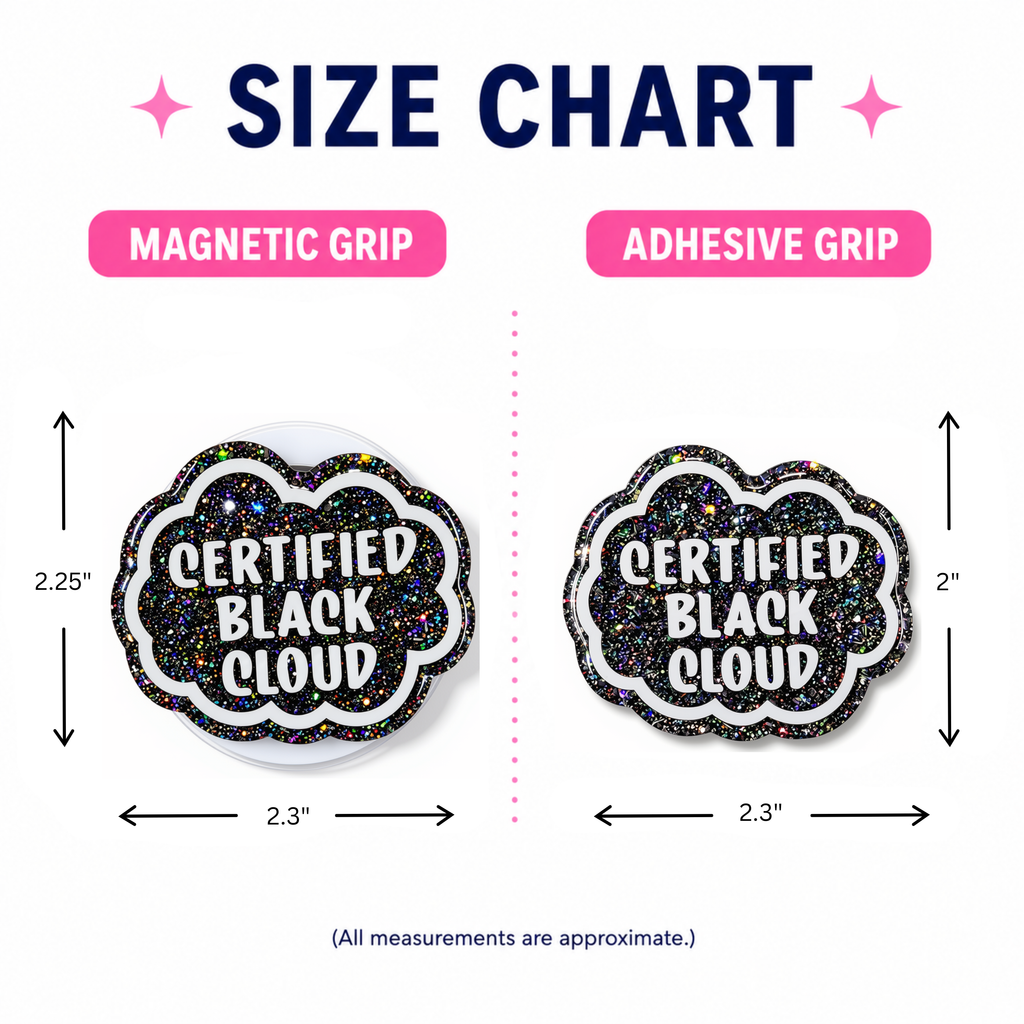 Certified Black Cloud Phone Tablet Grip