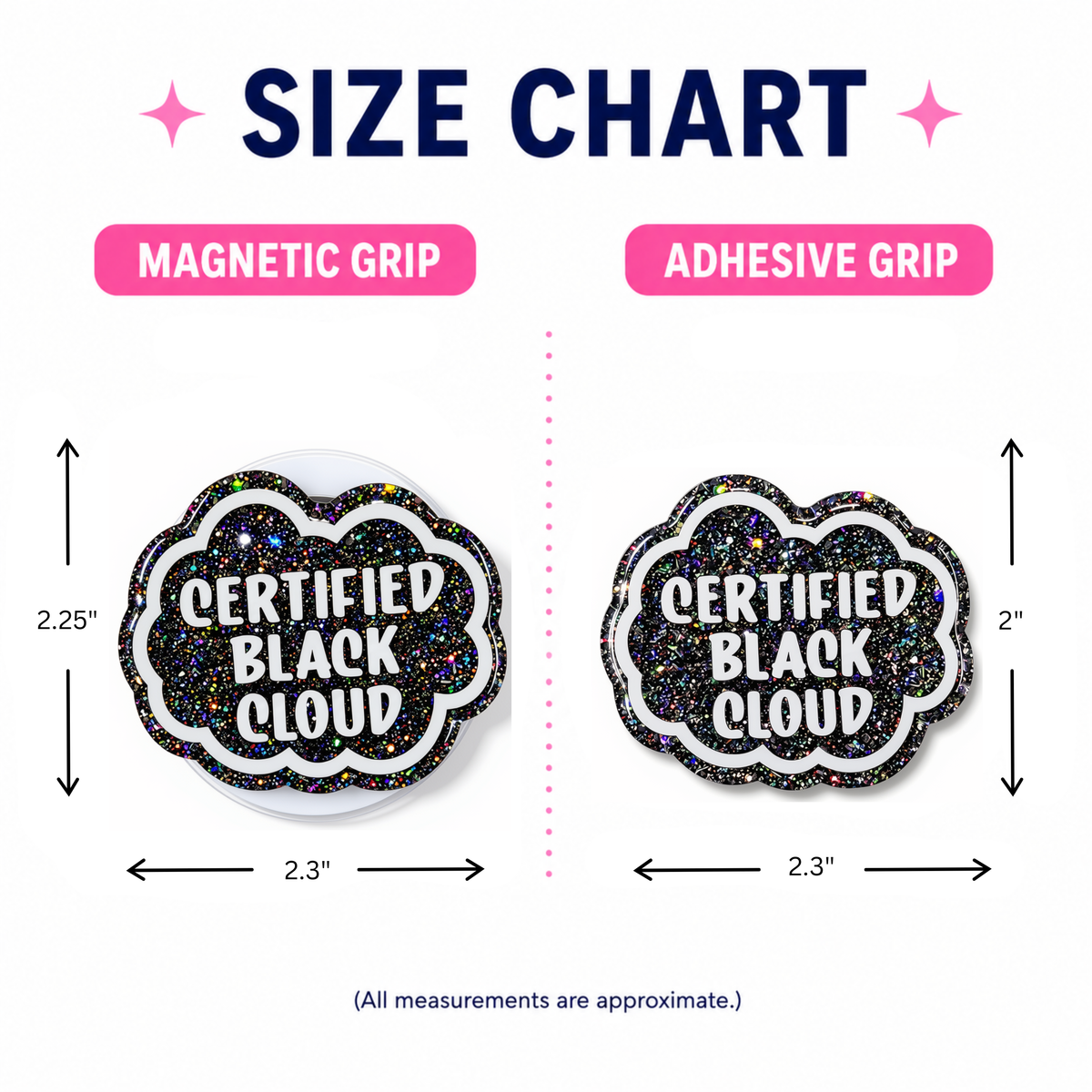 Certified Black Cloud Phone Tablet Grip