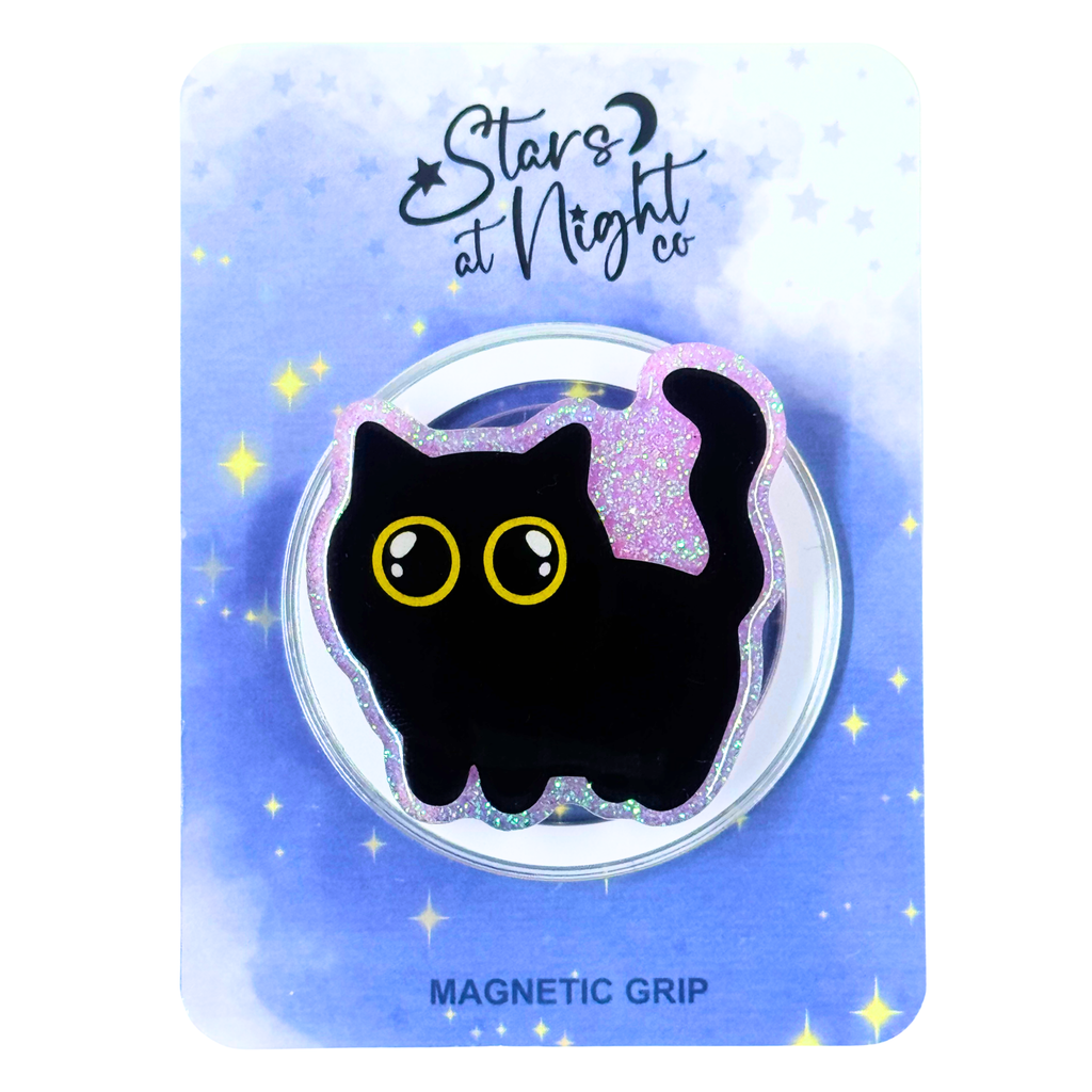 Black Cat Phone Tablet Grip
