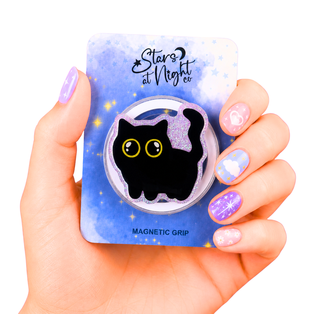 Black Cat Phone Tablet Grip