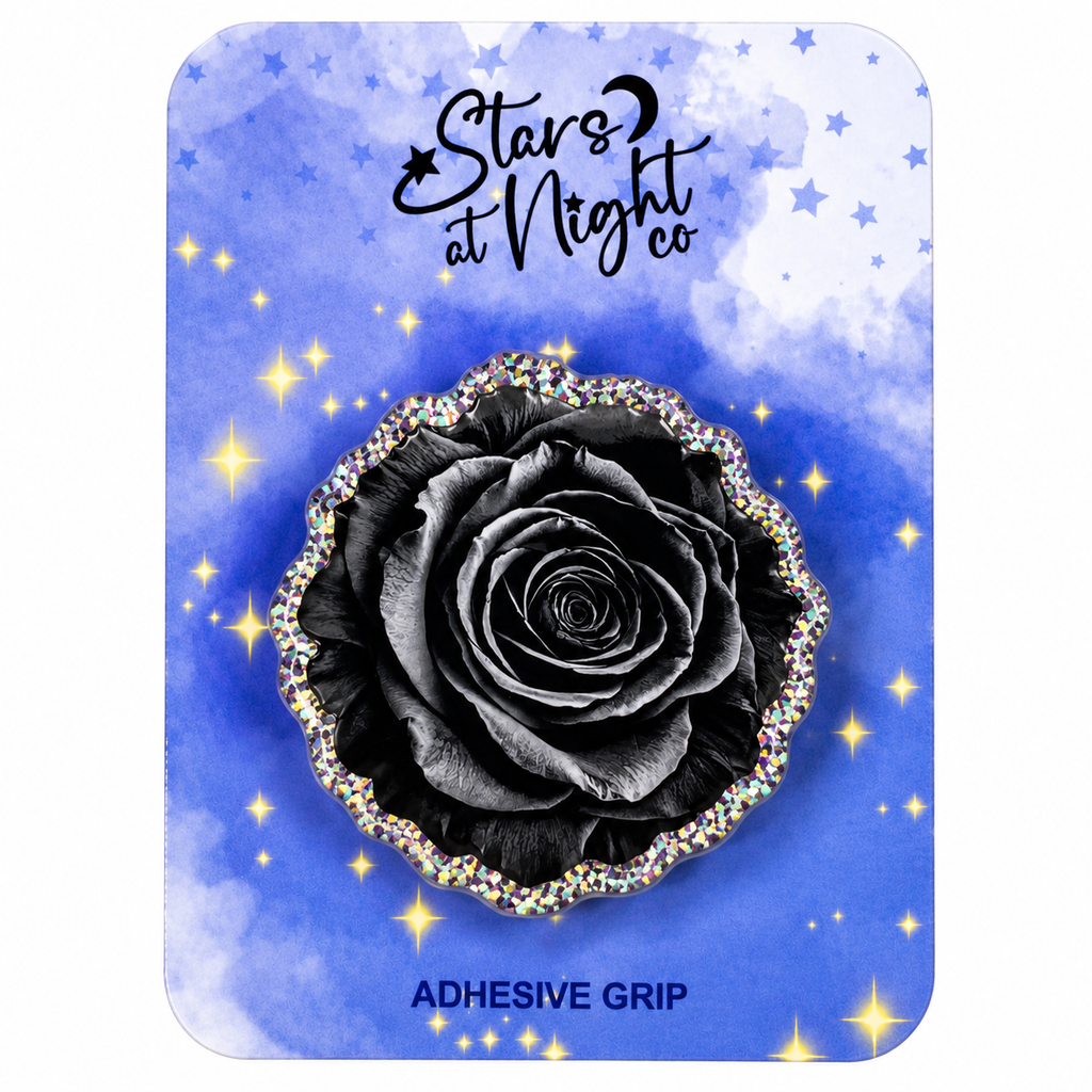 Black Rose Phone Tablet Grip