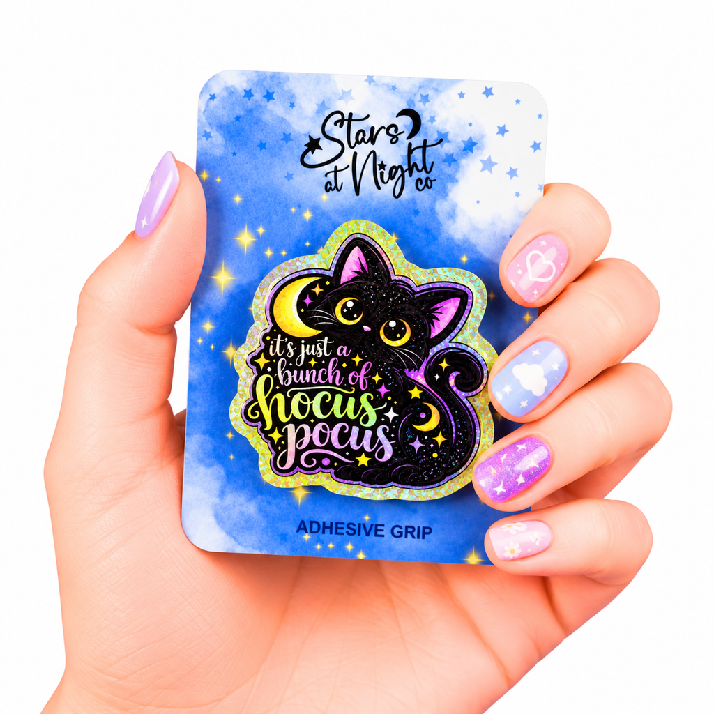 Hocus Pocus Black Cat Phone Tablet Grip
