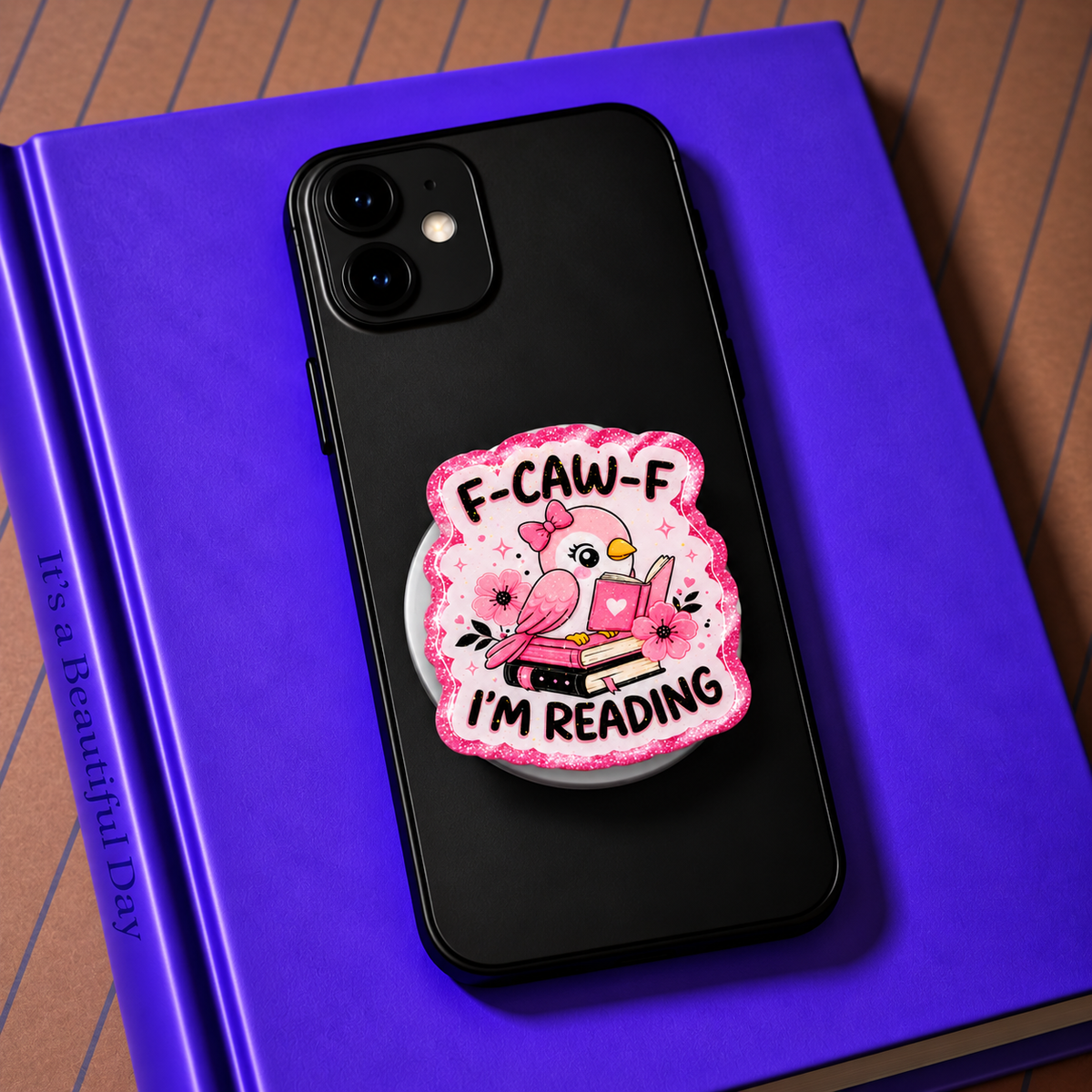 F-Caw-F Im Reading Phone Tablet Grip