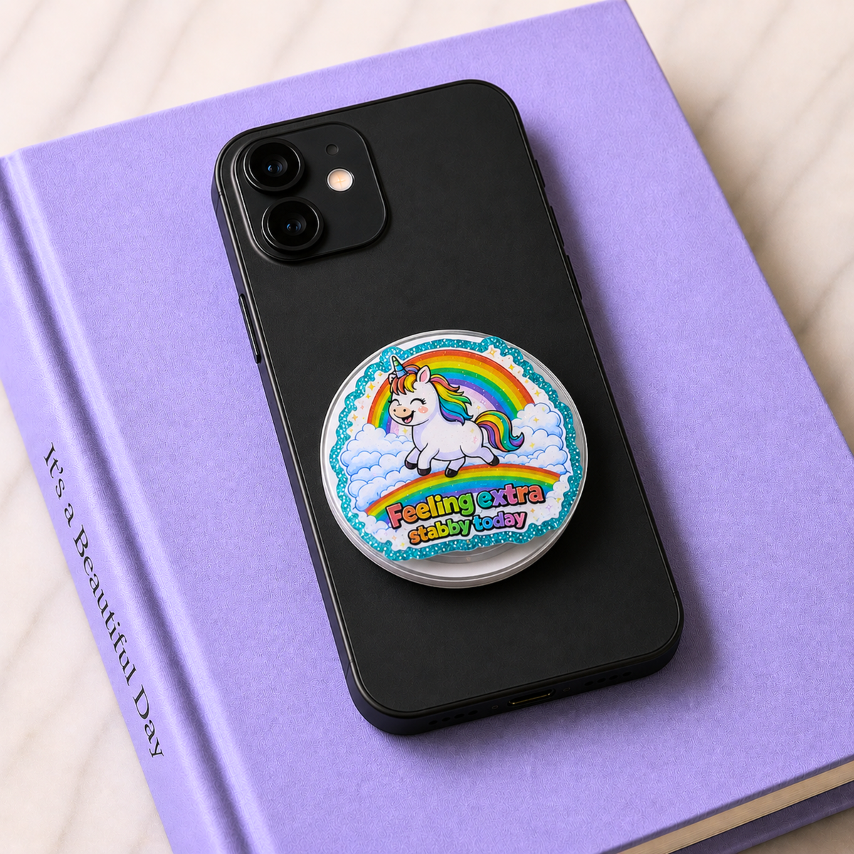 Feeling Extra Stabby Today Unicorn Phone Tablet Grip