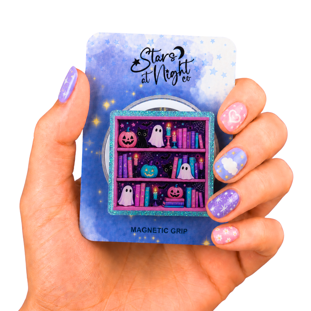 Ghost Bookshelf Phone Tablet Grip
