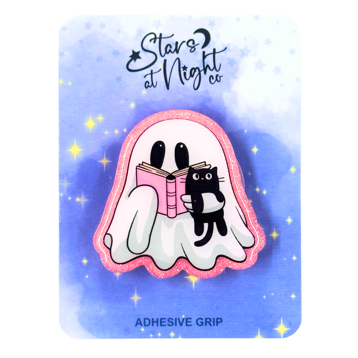 Ghost Reading Holding Cat Phone Tablet Grip