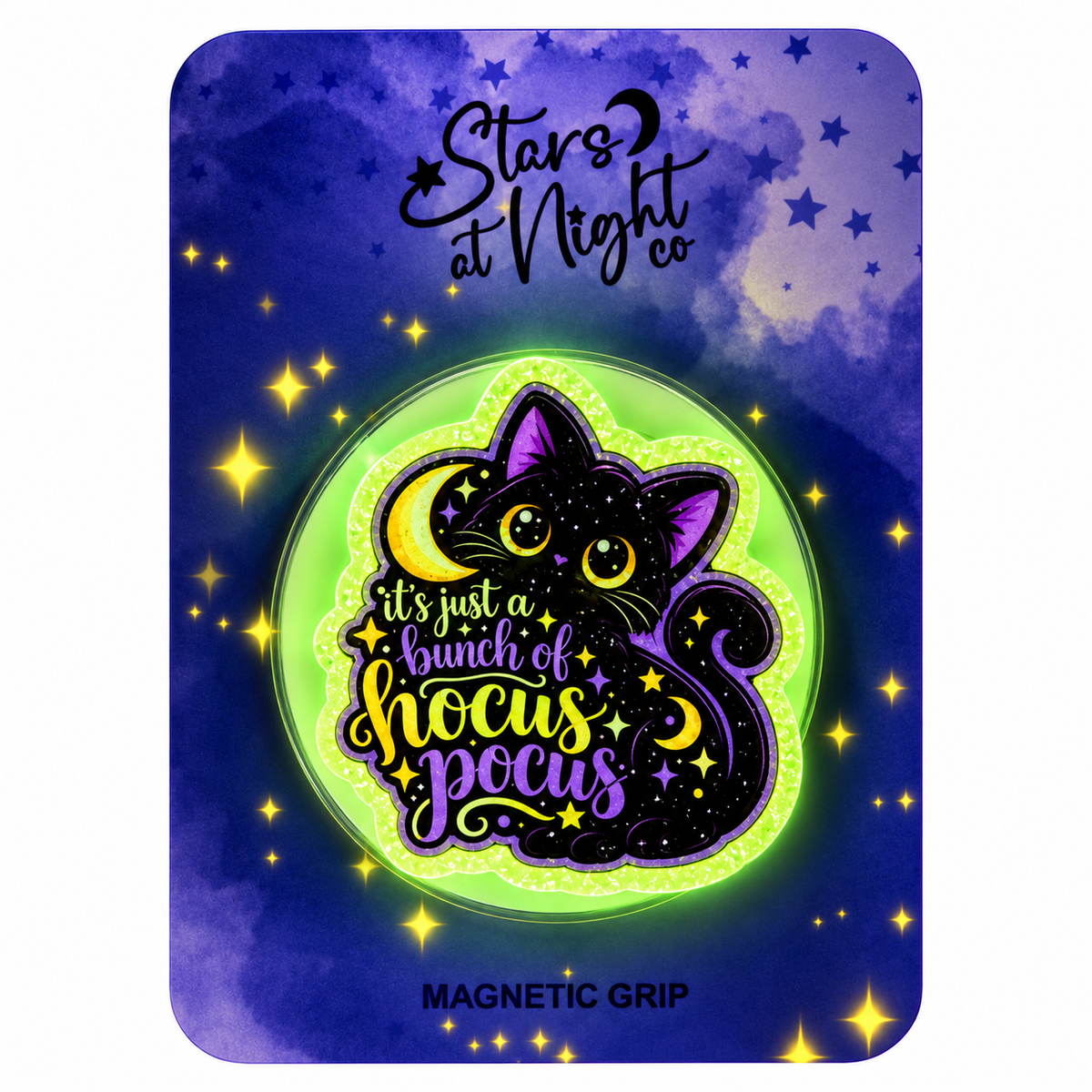 Hocus Pocus Black Cat Phone Tablet Grip