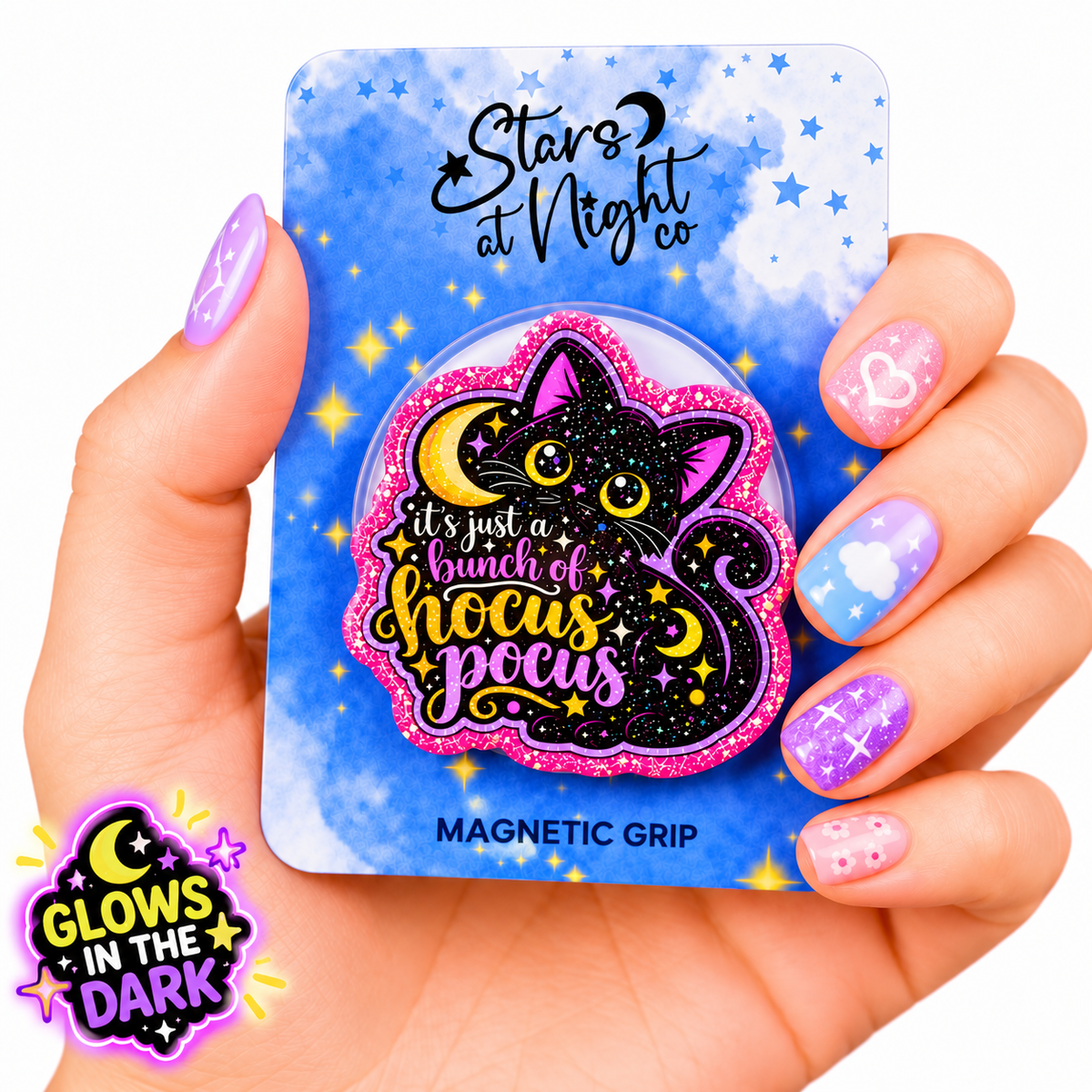 Hocus Pocus Black Cat Phone Tablet Grip