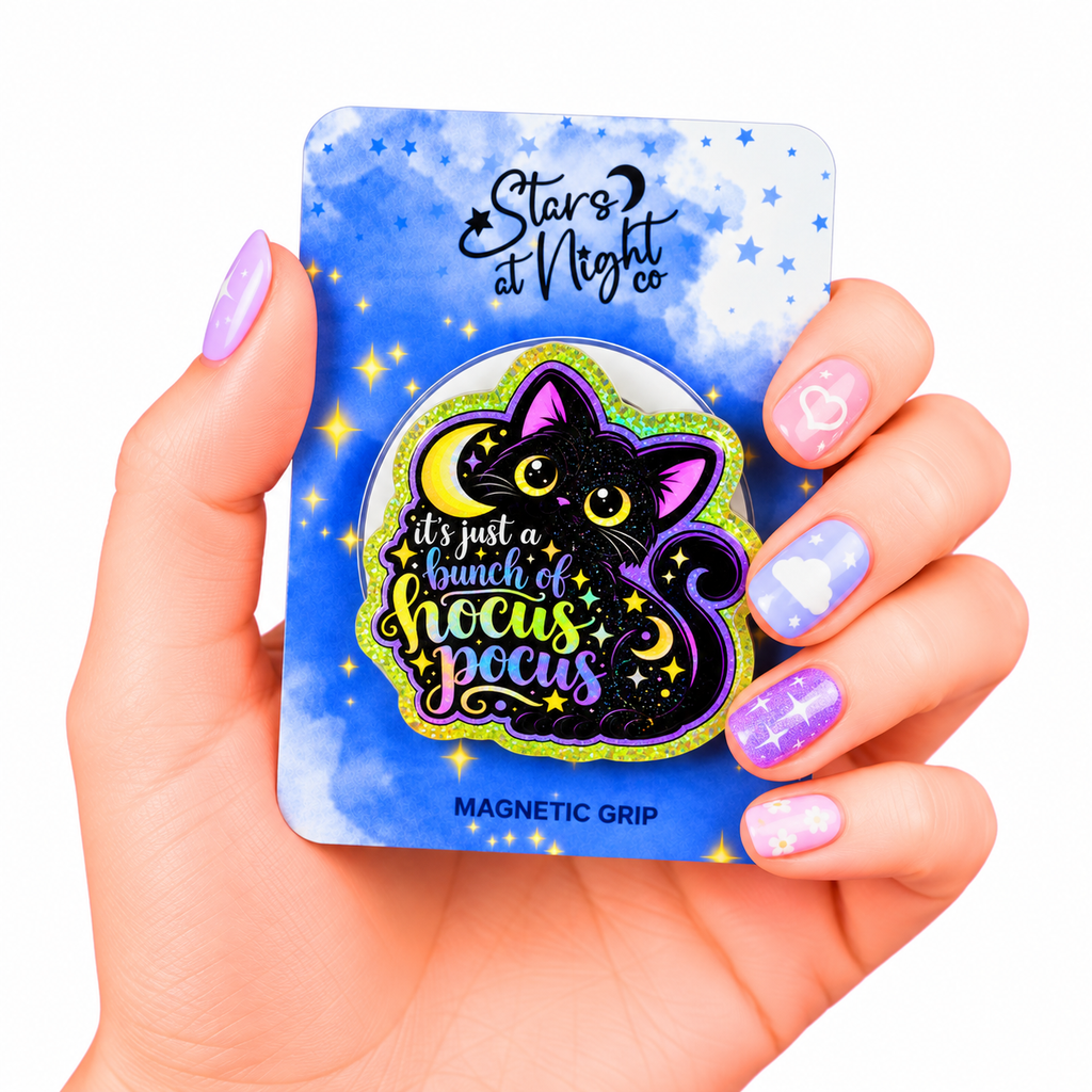 Hocus Pocus Black Cat Phone Tablet Grip