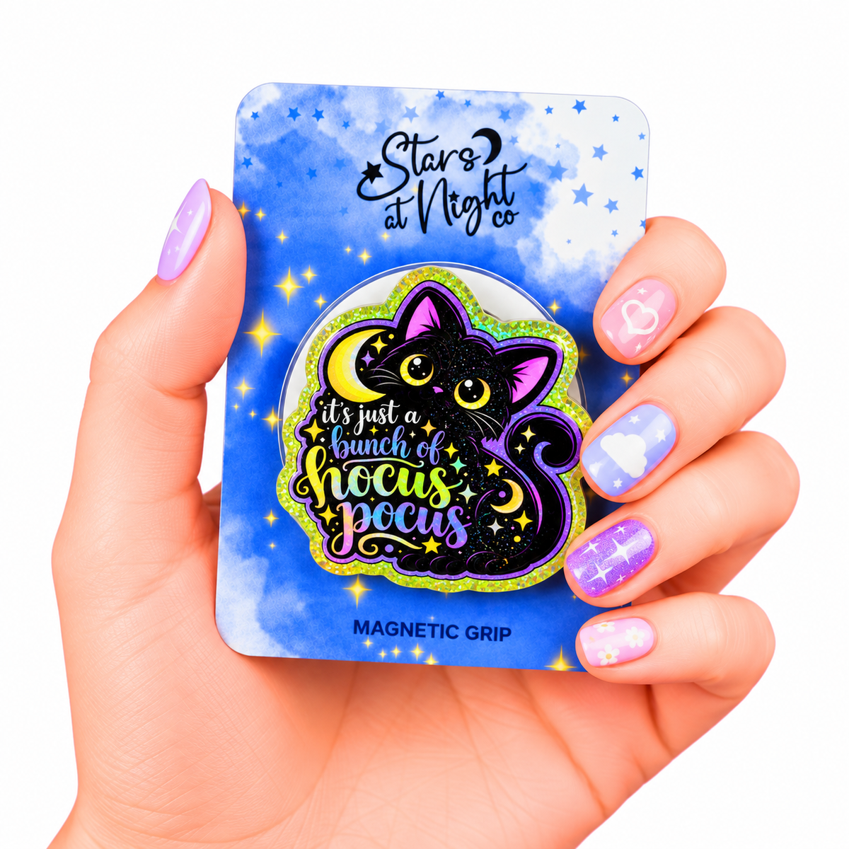 Hocus Pocus Black Cat Phone Tablet Grip
