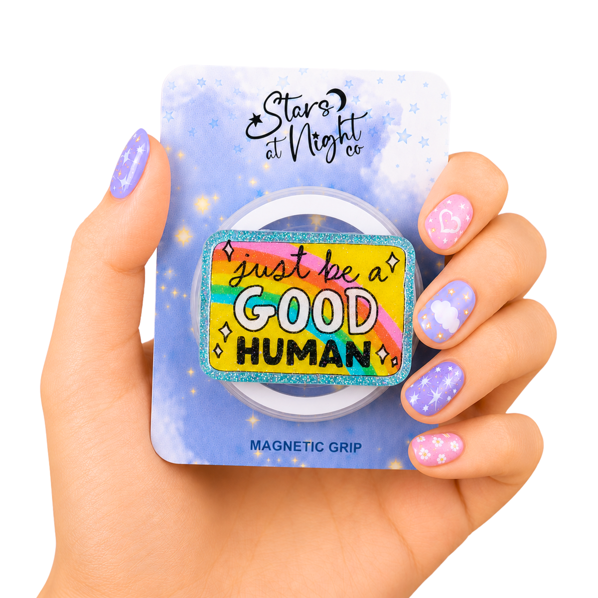 Just Be A Good Human Phone Tablet Grip