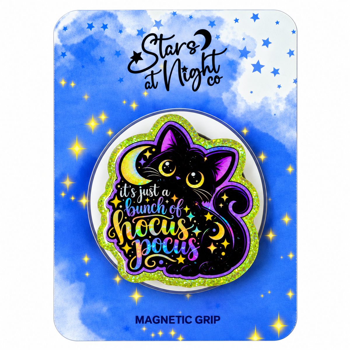 Hocus Pocus Black Cat Phone Tablet Grip
