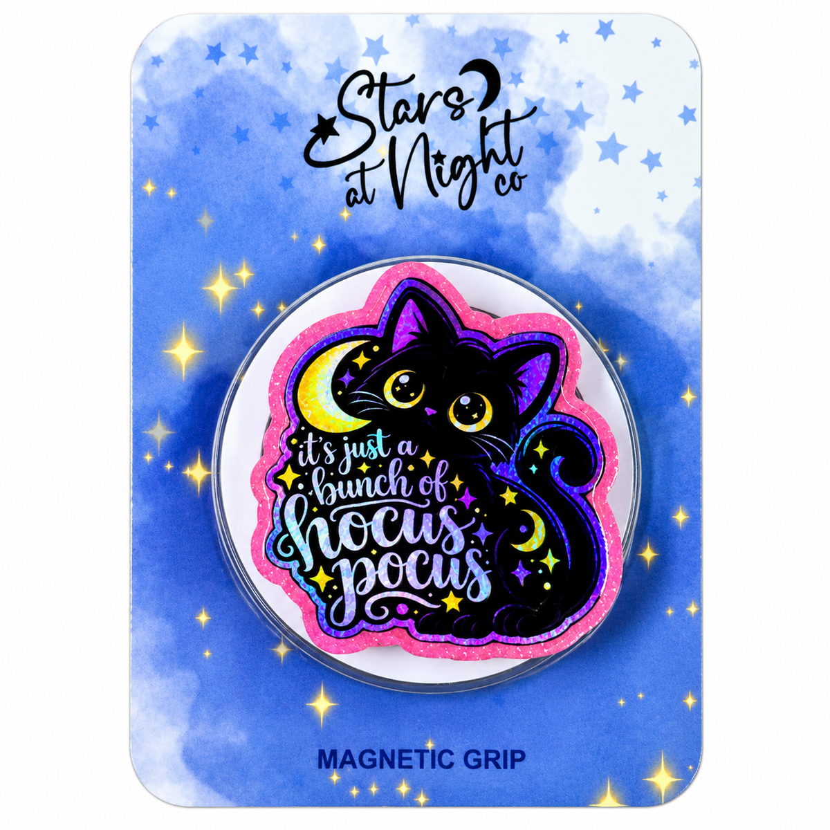 Hocus Pocus Black Cat Phone Tablet Grip