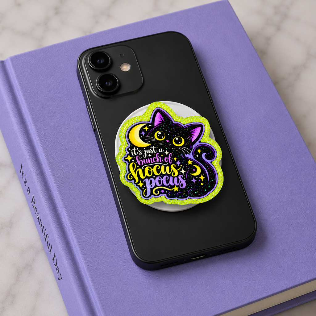 Hocus Pocus Black Cat Phone Tablet Grip