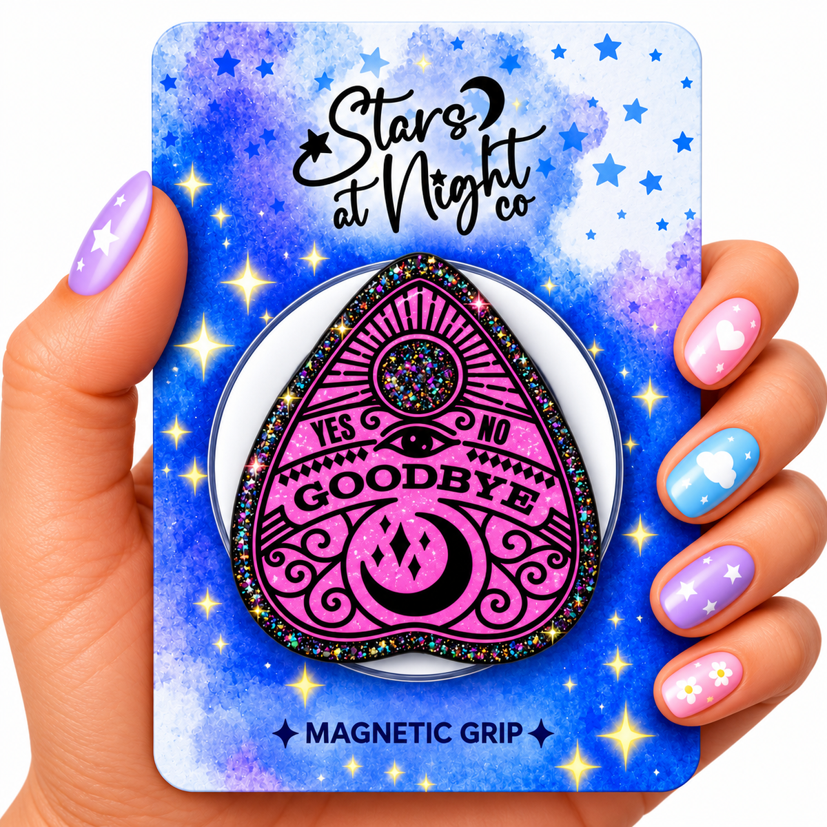 Pink Planchette Phone Tablet Grip