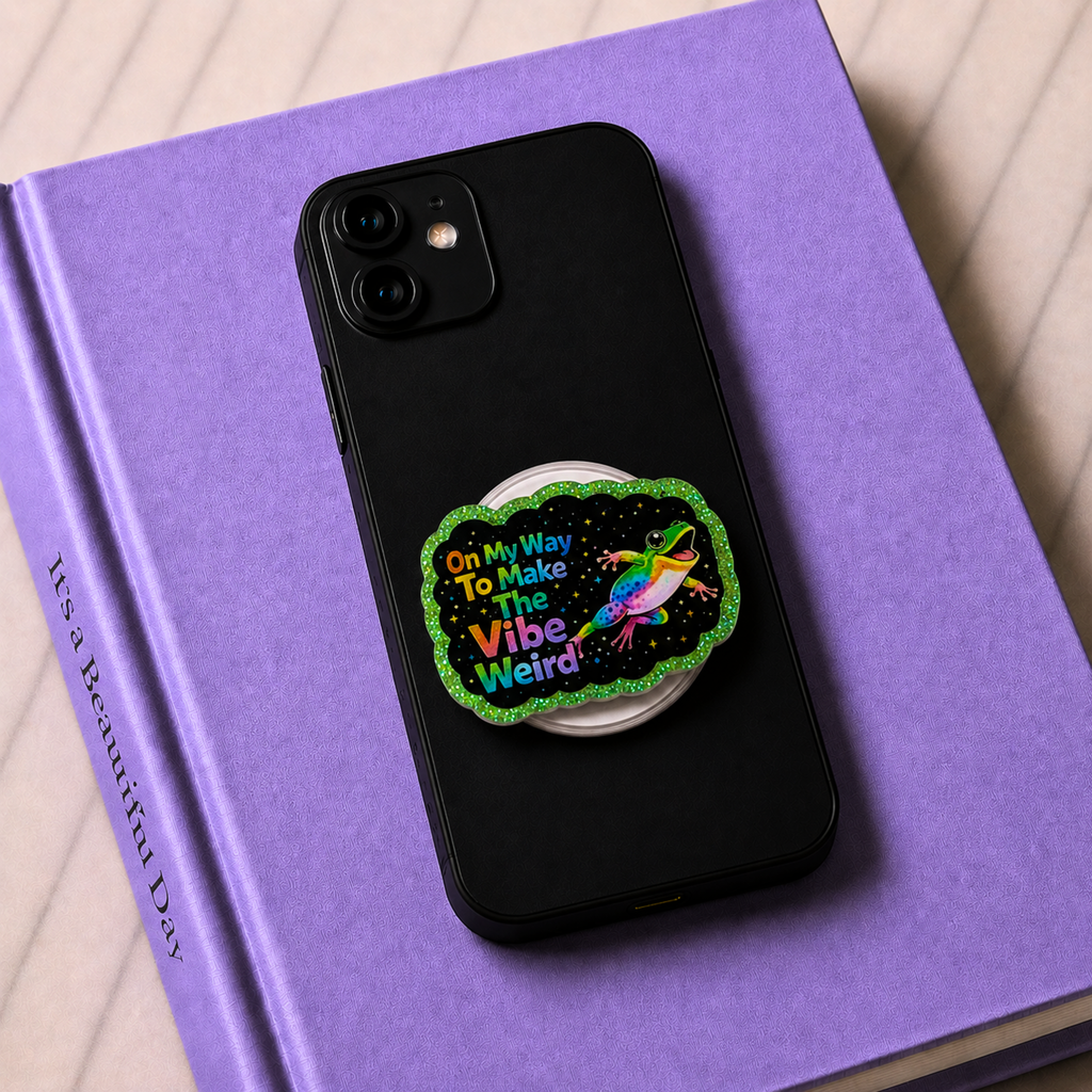 Make The Vibe Weird Frog Phone Tablet Grip