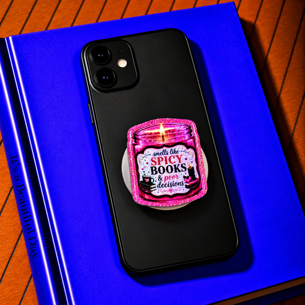 Spicy Books Candle Phone Tablet Grip