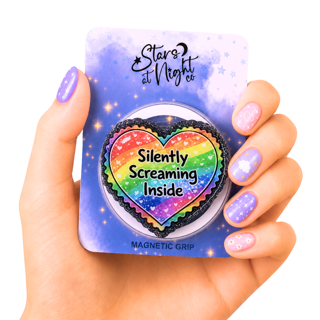 Silently Screaming Inside Phone Tablet Grip