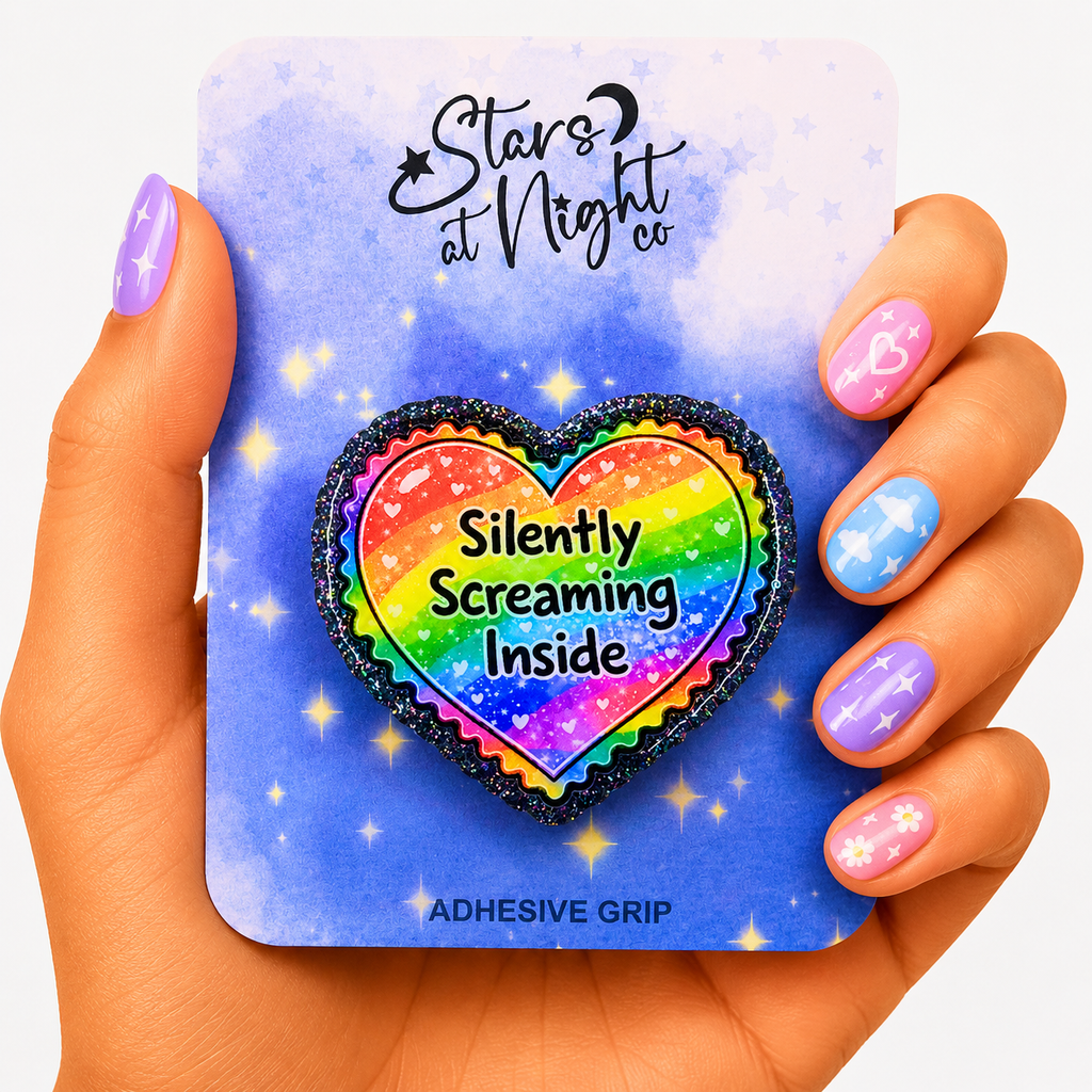 Silently Screaming Inside Phone Tablet Grip