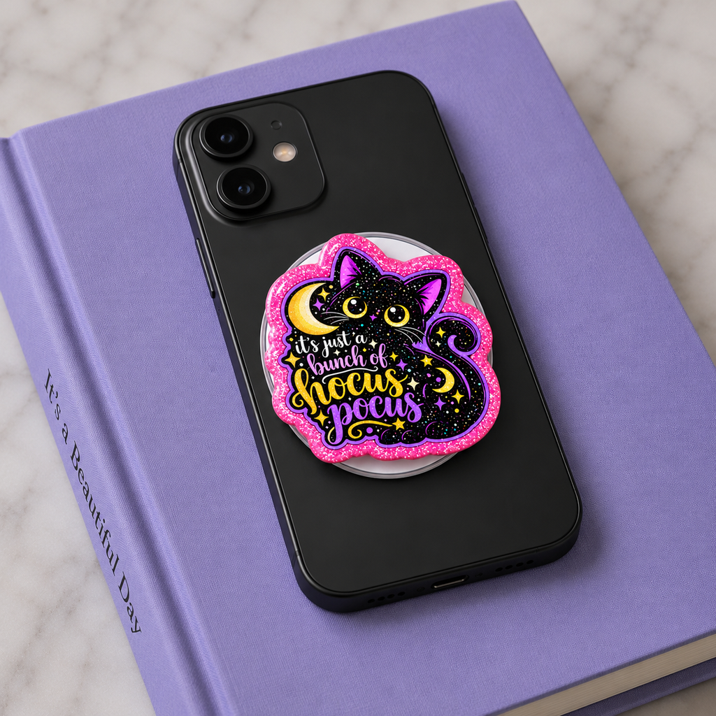 Hocus Pocus Black Cat Phone Tablet Grip
