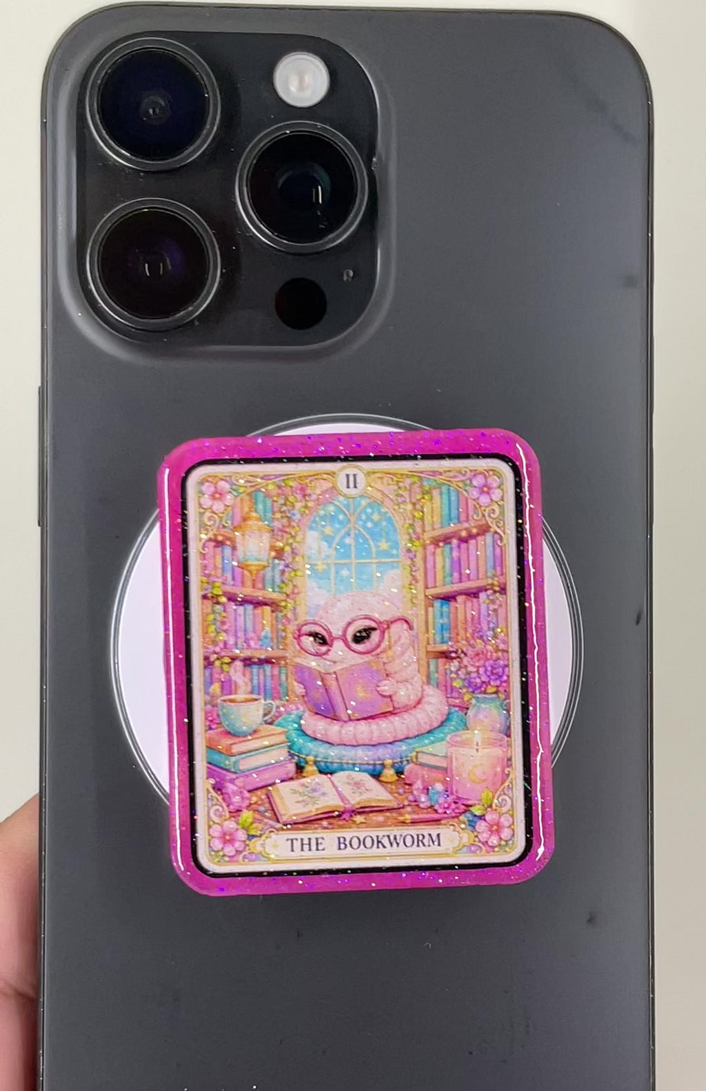 Bookworm Tarot Card Phone Tablet Grip