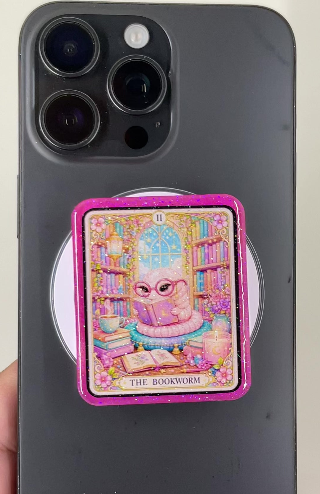 Bookworm Tarot Card Phone Tablet Grip
