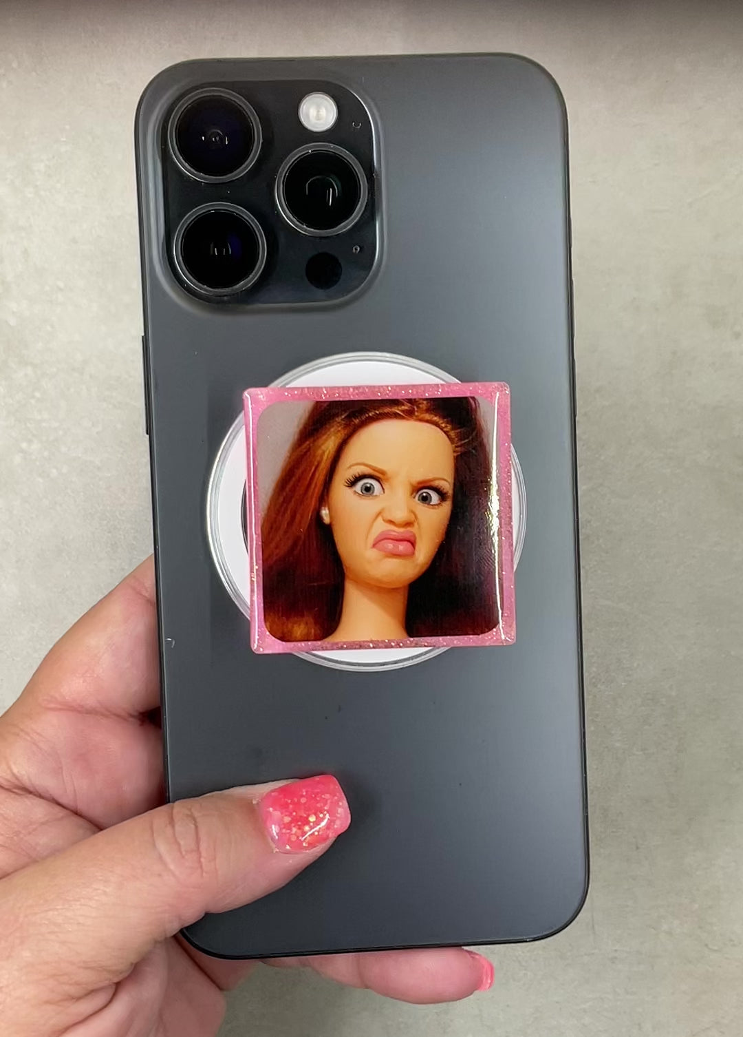 Doll Face Phone Tablet Grip