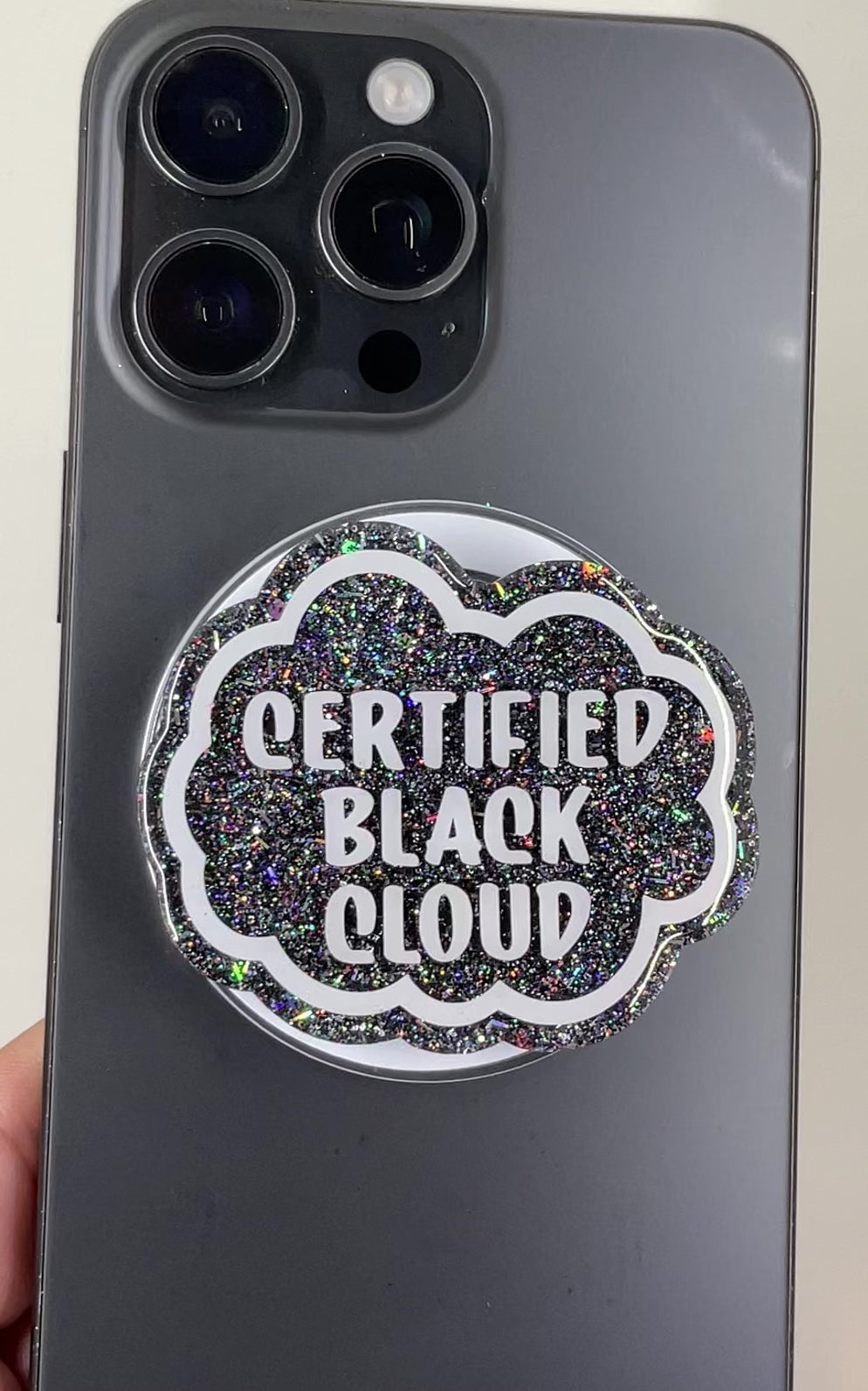Certified Black Cloud Phone Tablet Grip