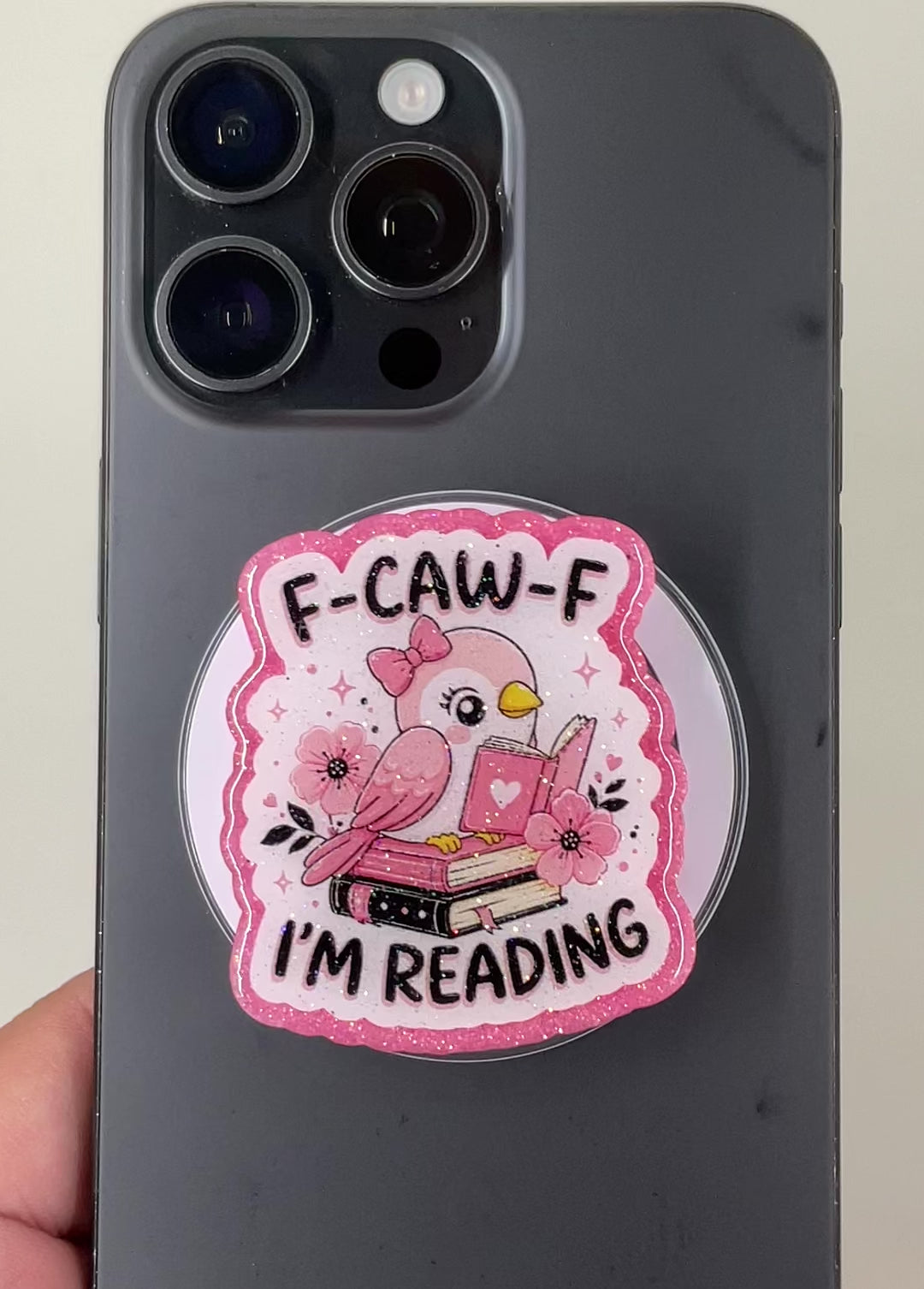 F-Caw-F Im Reading Phone Tablet Grip