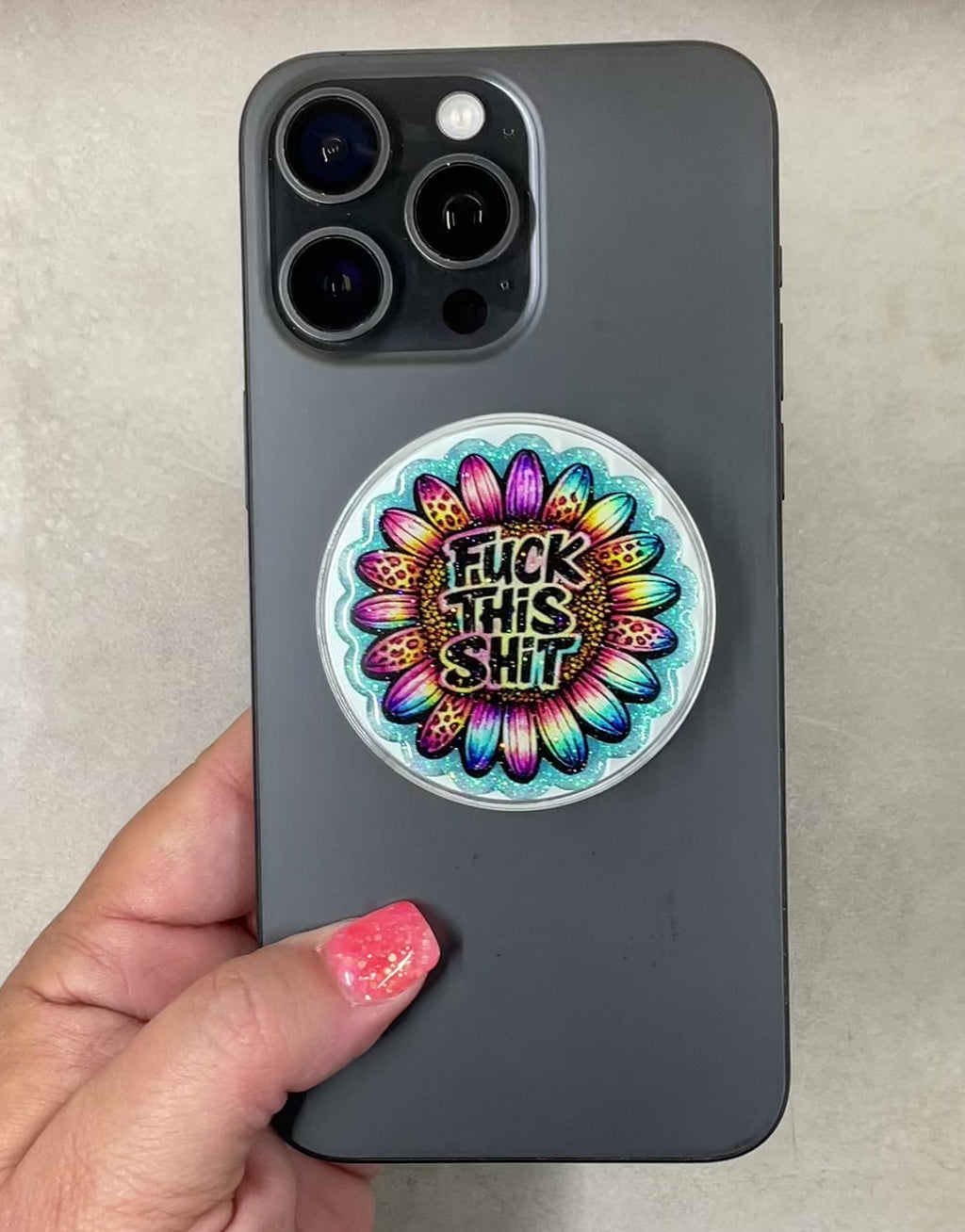 Fuck This Shit Sunflower Phone Tablet Grip