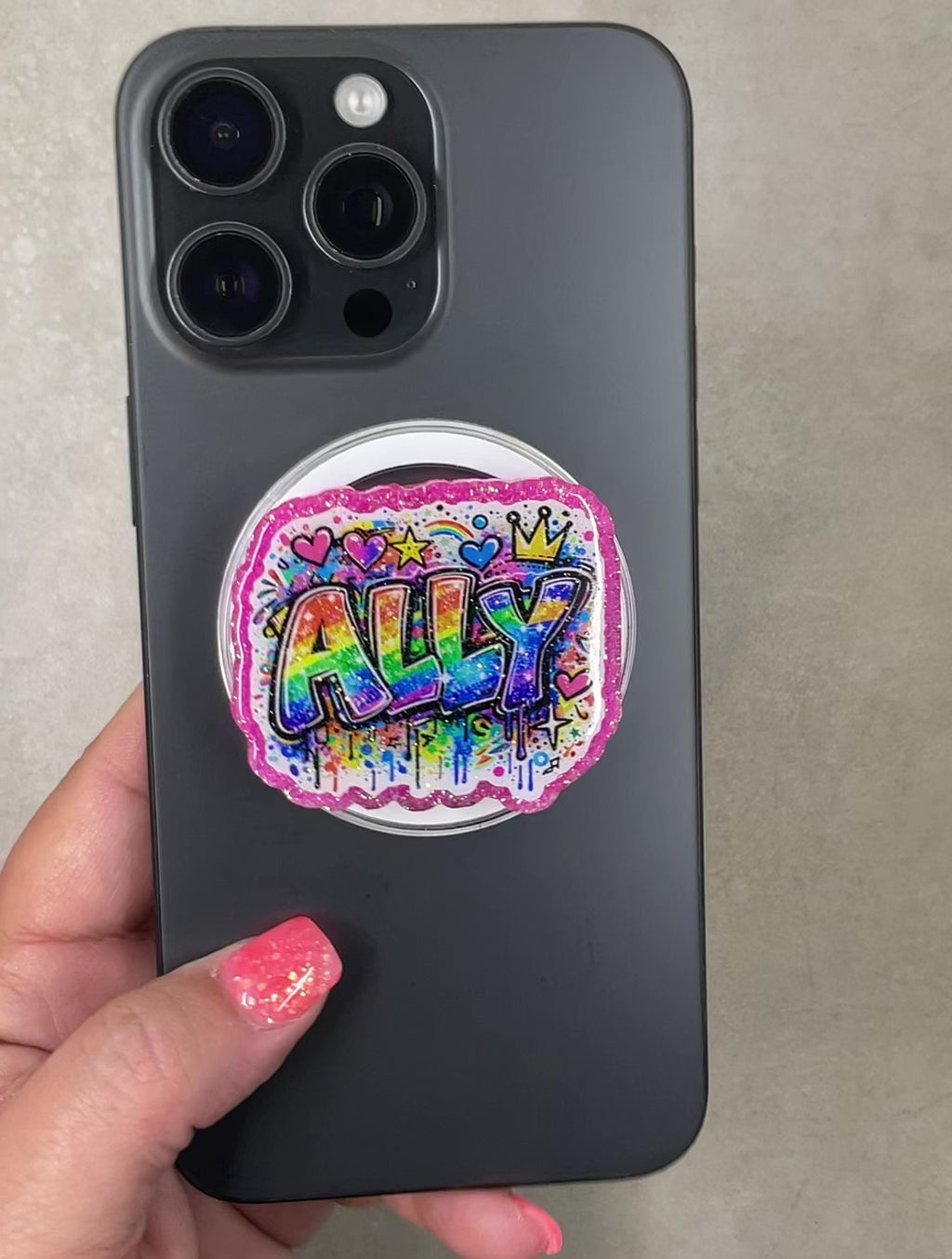 Ally Graffiti Pride Phone Tablet Grip