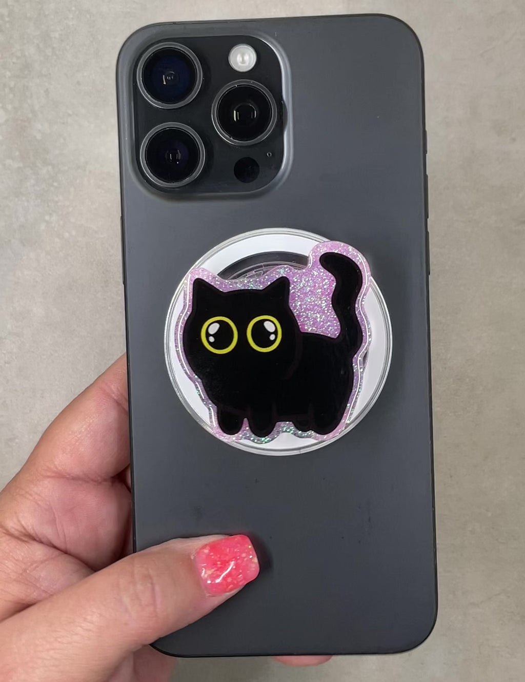 Black Cat Phone Tablet Grip