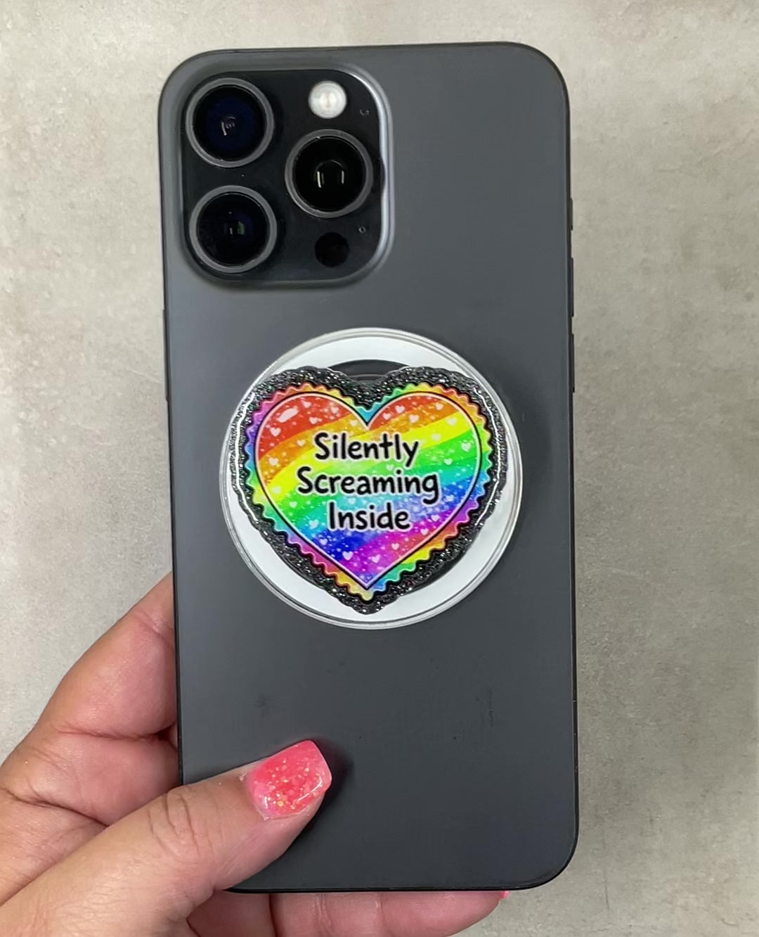 Silently Screaming Inside Phone Tablet Grip