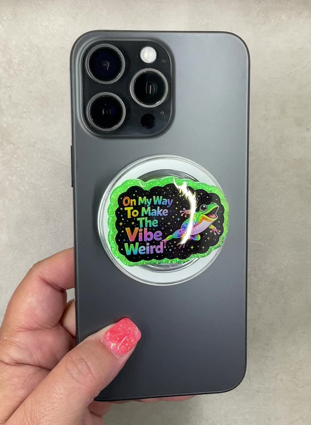 Make The Vibe Weird Frog Phone Tablet Grip