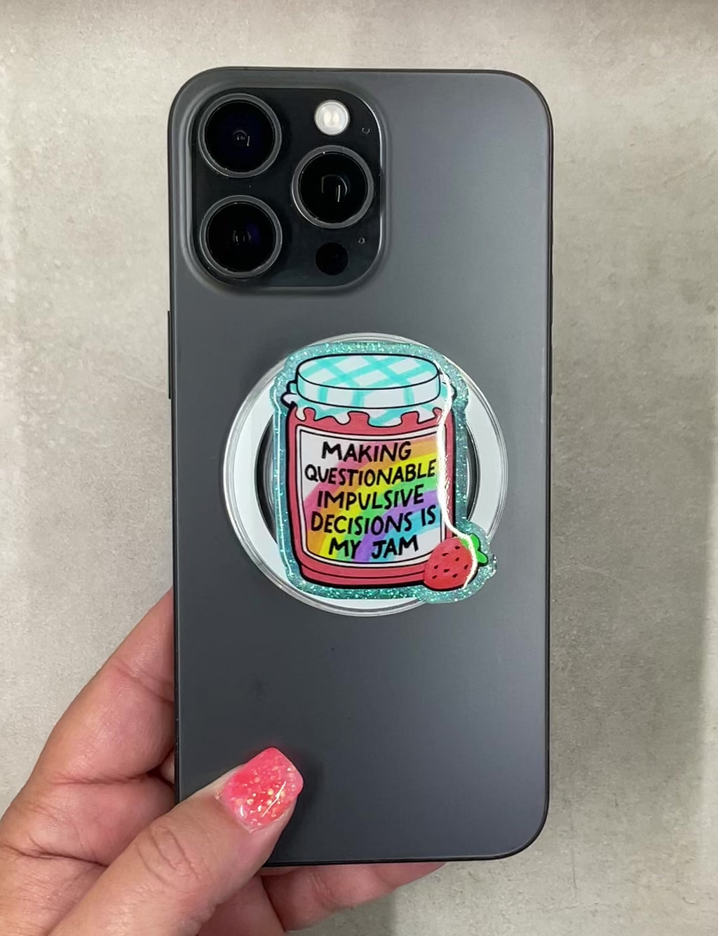 Making Questionable Decisions Phone Tablet Grip