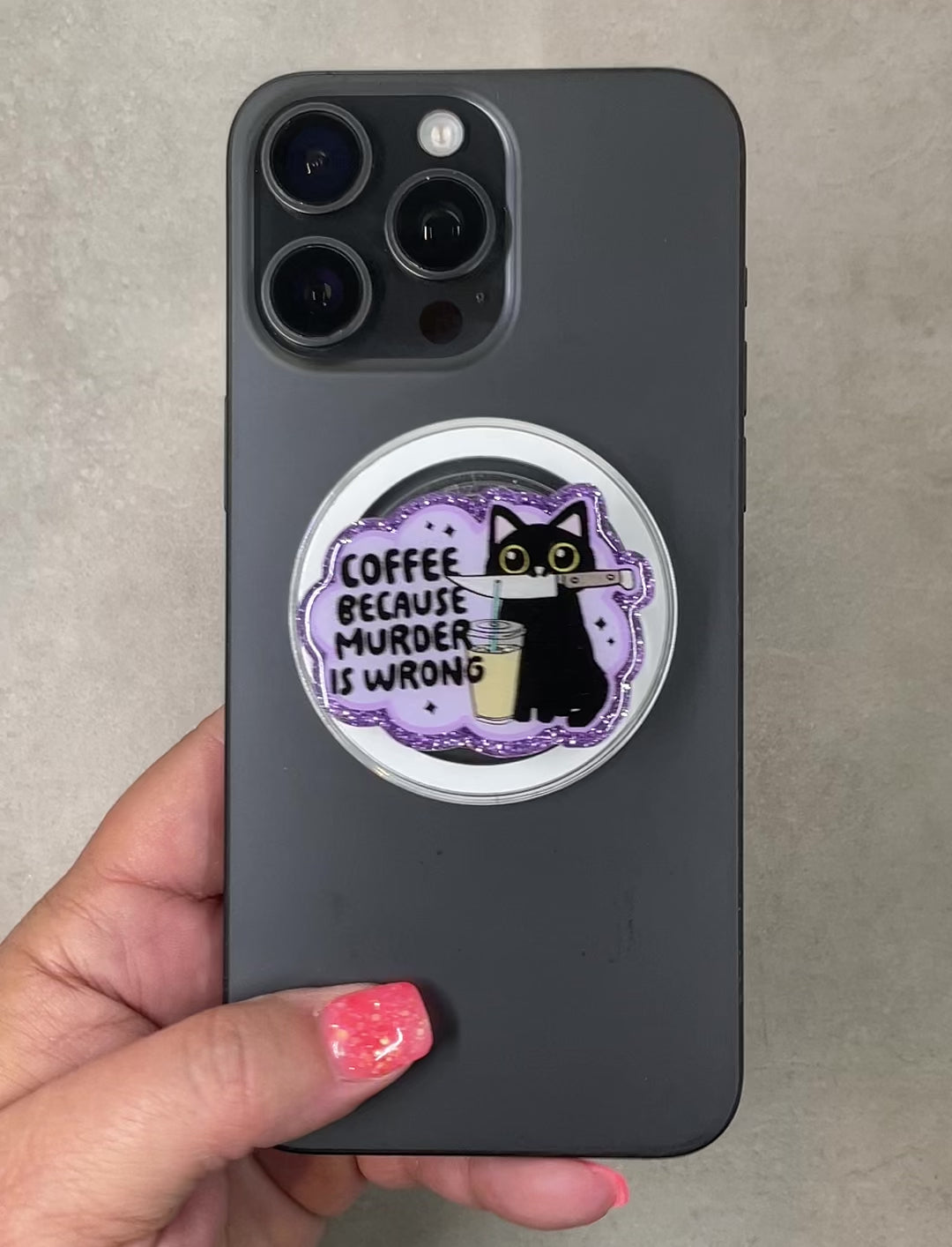 Coffee Because Murder Is Wrong Phone Tablet Grip
