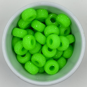 Neon Green Sparkle Bead Large