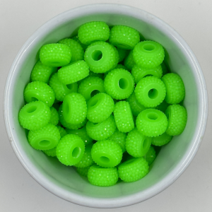 Neon Green Sparkle Bead Small