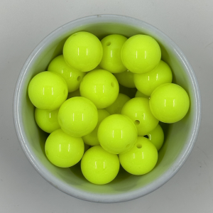 Neon Yellow Gumball Bead
