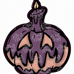 Pumpkin Candle Charm Size Decal Holographic Vinyl