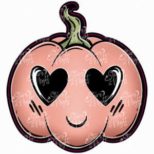 Pumpkin In Love Charm Size Decal Holographic Vinyl
