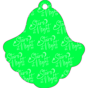 Floral Ghost Charm Size Acrylic 1 1/2" w/Hole
