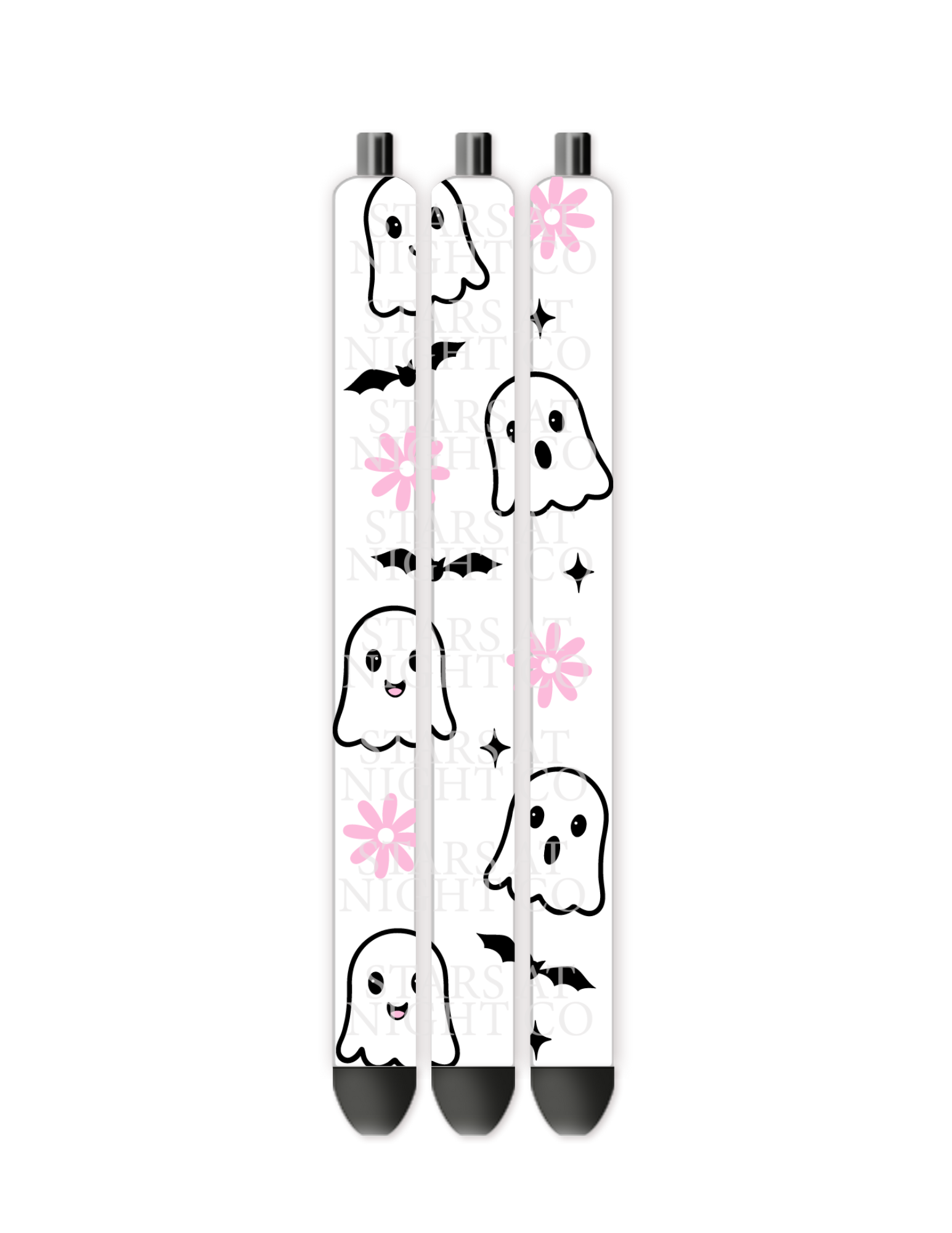 Ghosts & Pink Flowers Pen Wrap
