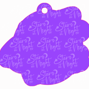 Moons Out Brooms Out Charm Size Acrylic 1 1/2" w/Hole