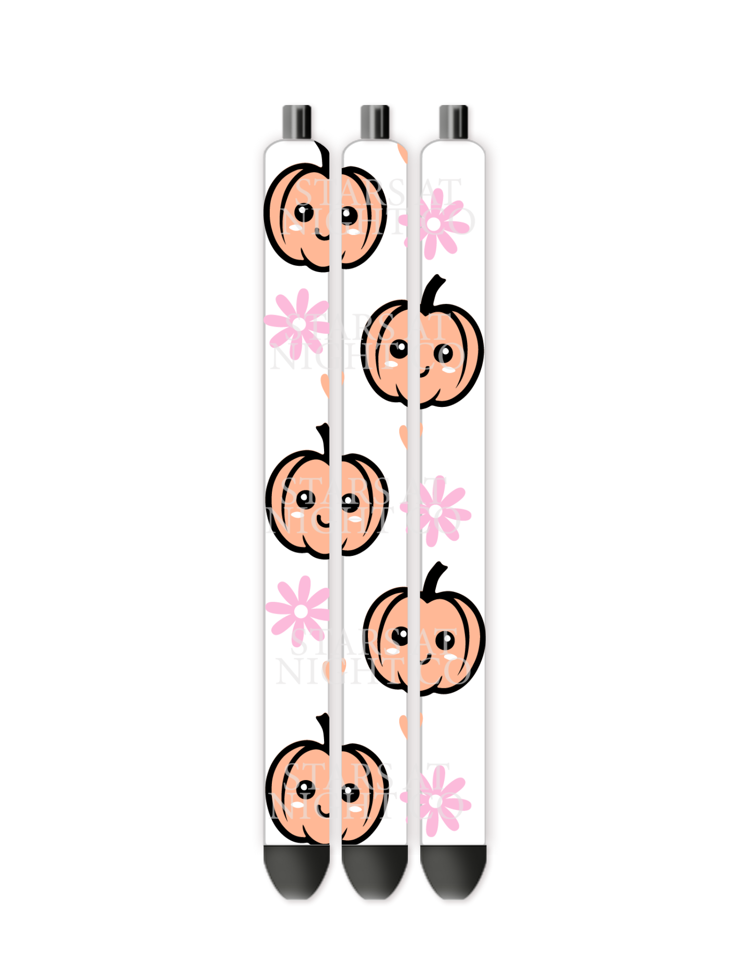 Pumpkins & Pink Flowers Pen Wrap